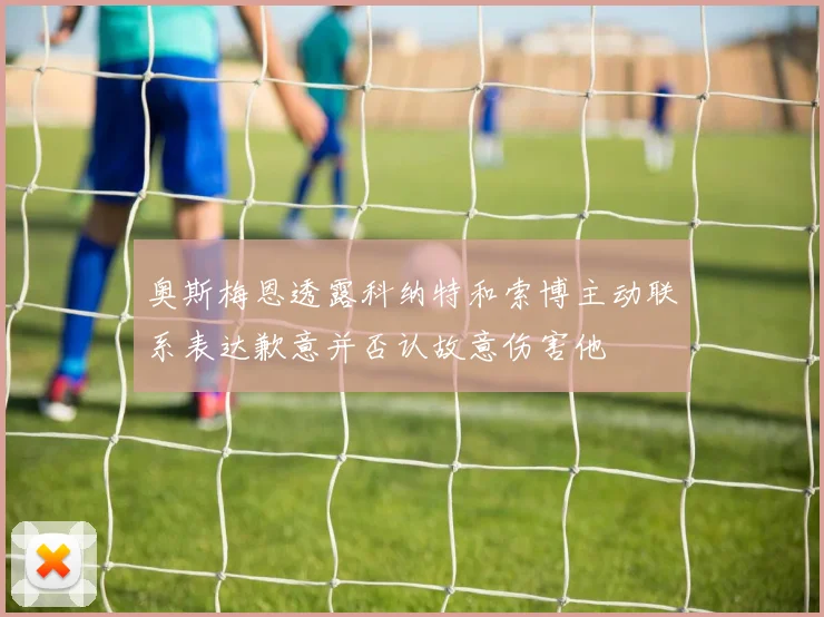 奥斯梅恩透露科纳特和索博主动联系表达歉意并否认故意伤害他